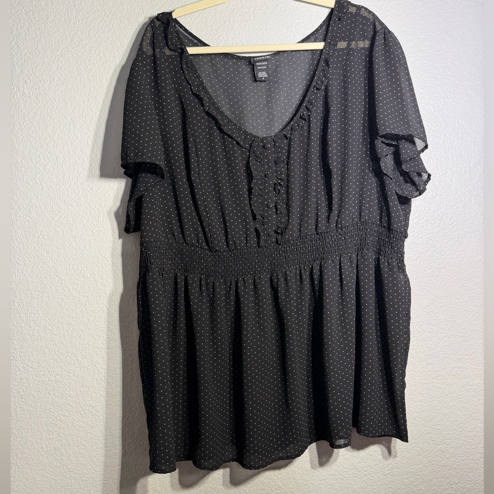 Torrid Black Polka Dot Women's Top